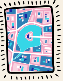 Illustrated map of the sale location